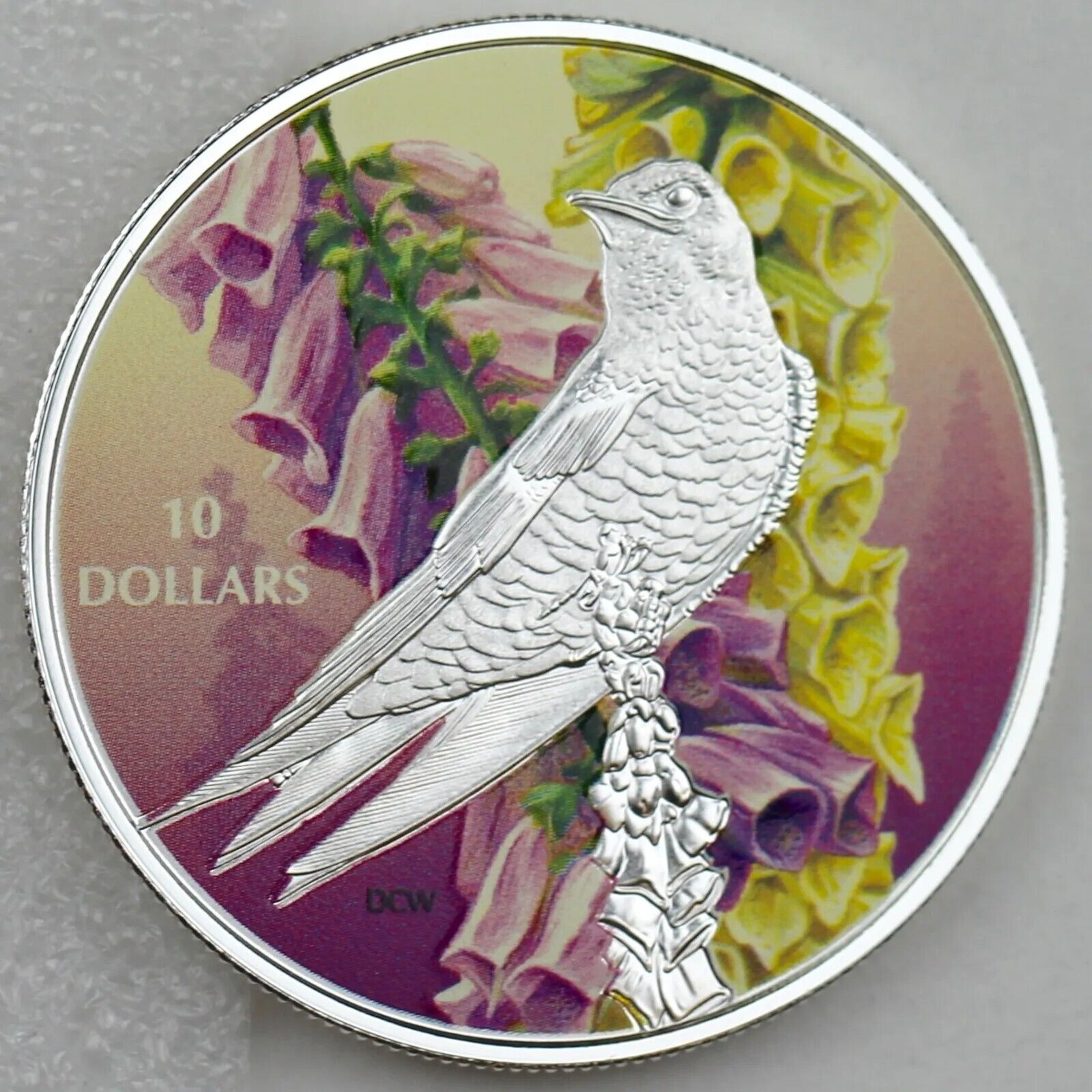 1/2 Oz Silver Coin 2017 $10 Canada Birds Among Nature's Colors Purple Marin