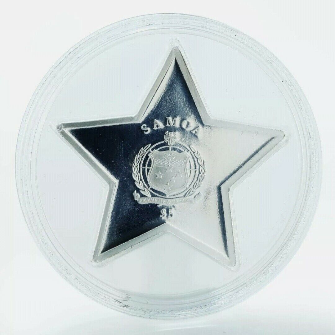 15g Silver Coin 2012 $5 Samoa Proof Coin - Merry Christmas Star Color Glitter-classypw.com-2