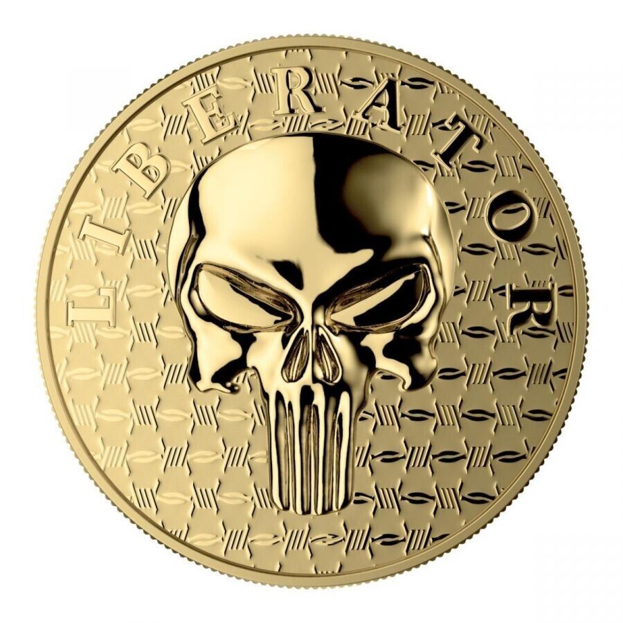 1g 24K 9999 Fine Gold Dark Side 2021 2 Soul THE LIBERATOR Skull w/ coin capsule-classypw.com-1