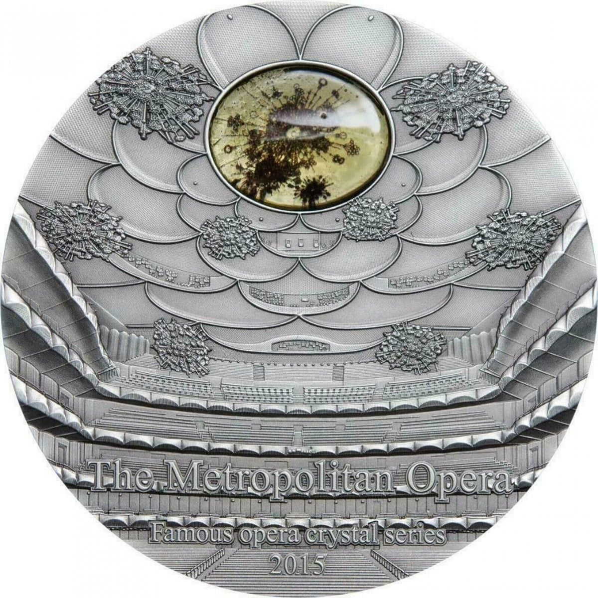 2 Oz Silver Coin 2014 $10 Palau Famous Opera Crystal Series II Metropolitan NY-classypw.com-1