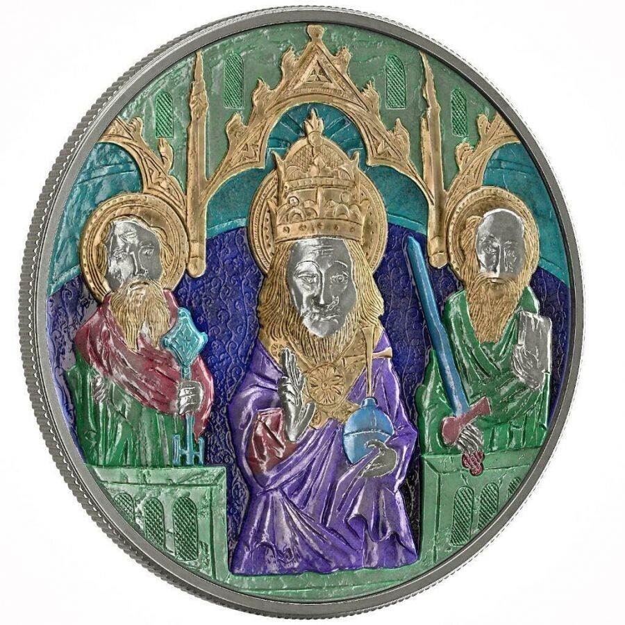 2 Oz Silver Coin 2014 $5 World Heritage - God the Father Religious Coin PAMP 999-classypw.com-2