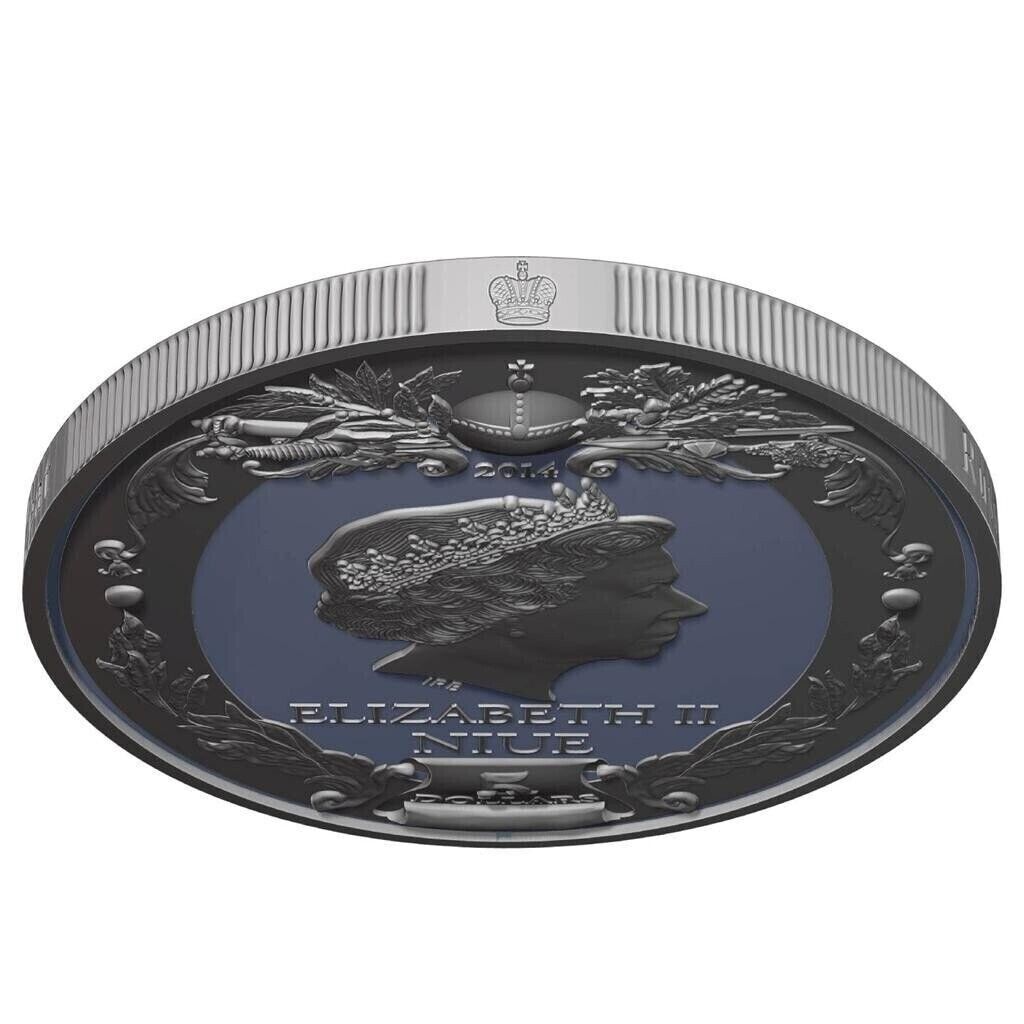 2 Oz Silver Coin 2014 Niue $5 Russian Emperors Proof Coin - Catherine I-classypw.com-5