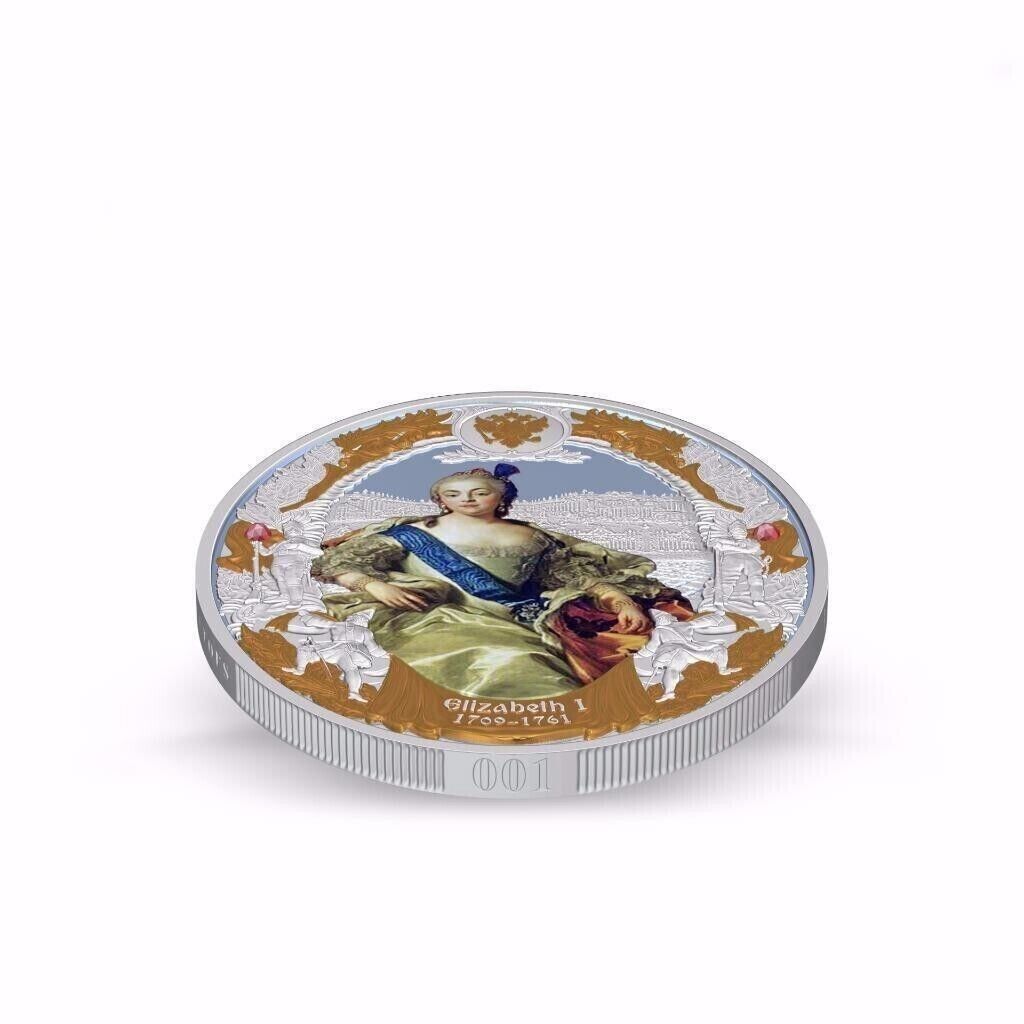 2 Oz Silver Coin 2014 Niue $5 Russian Emperors Proof Coin Elizabeth I 1709-1761-classypw.com-2