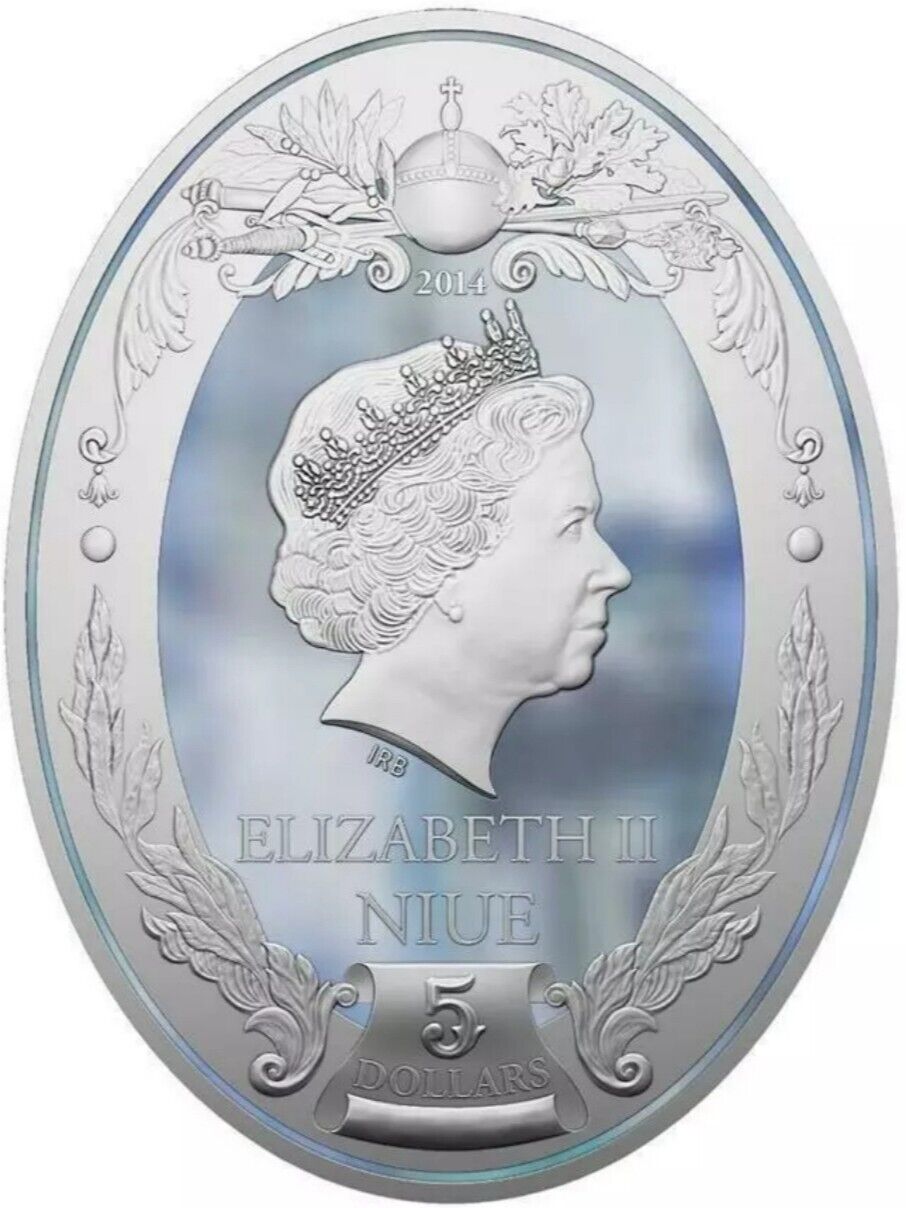 2 Oz Silver Coin 2014 Niue $5 Russian Emperors Proof Coin Elizabeth I 1709-1761-classypw.com-5