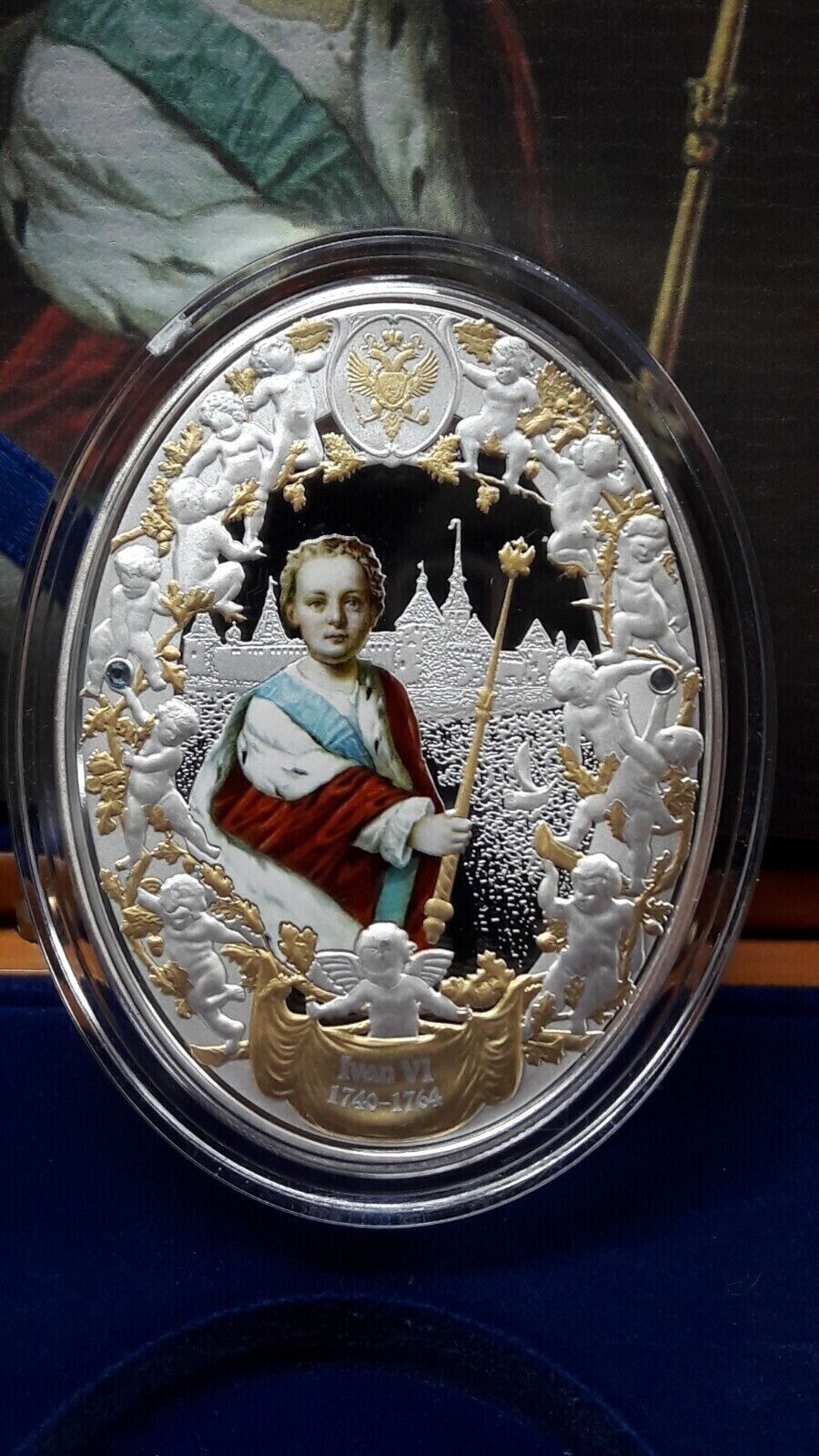 2 Oz Silver Coin 2014 Niue $5 Russian Emperors Proof Coin - Ivan VI-classypw.com-8