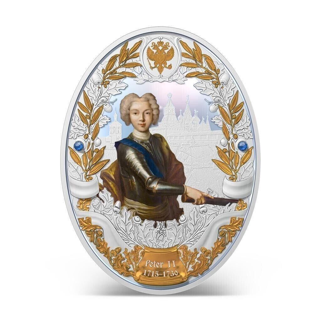 2 Oz Silver Coin 2014 Niue $5 Russian Emperors Proof Coin - Peter II 1715-1730-classypw.com-1