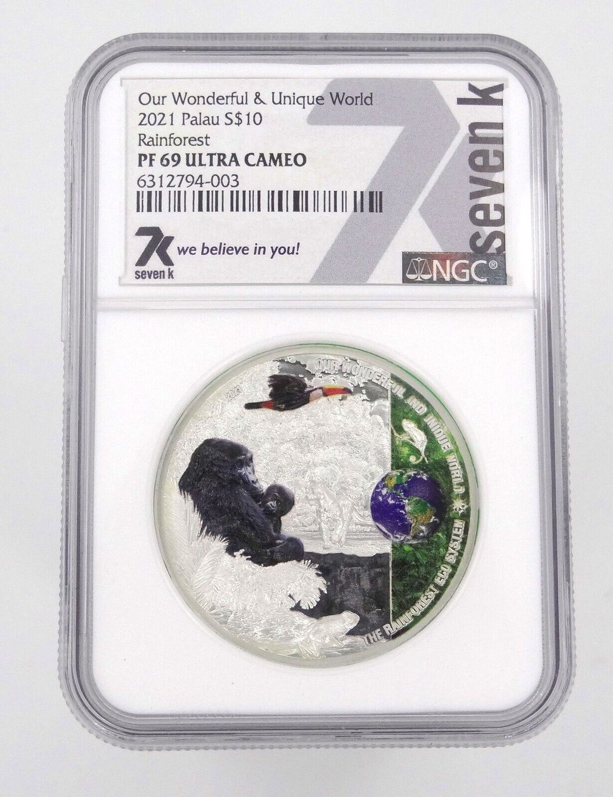 2 Oz Silver Coin 2021 Palau $10 Our Rainforest Ecosystems PF 69 Ultra Cameo-classypw.com-1