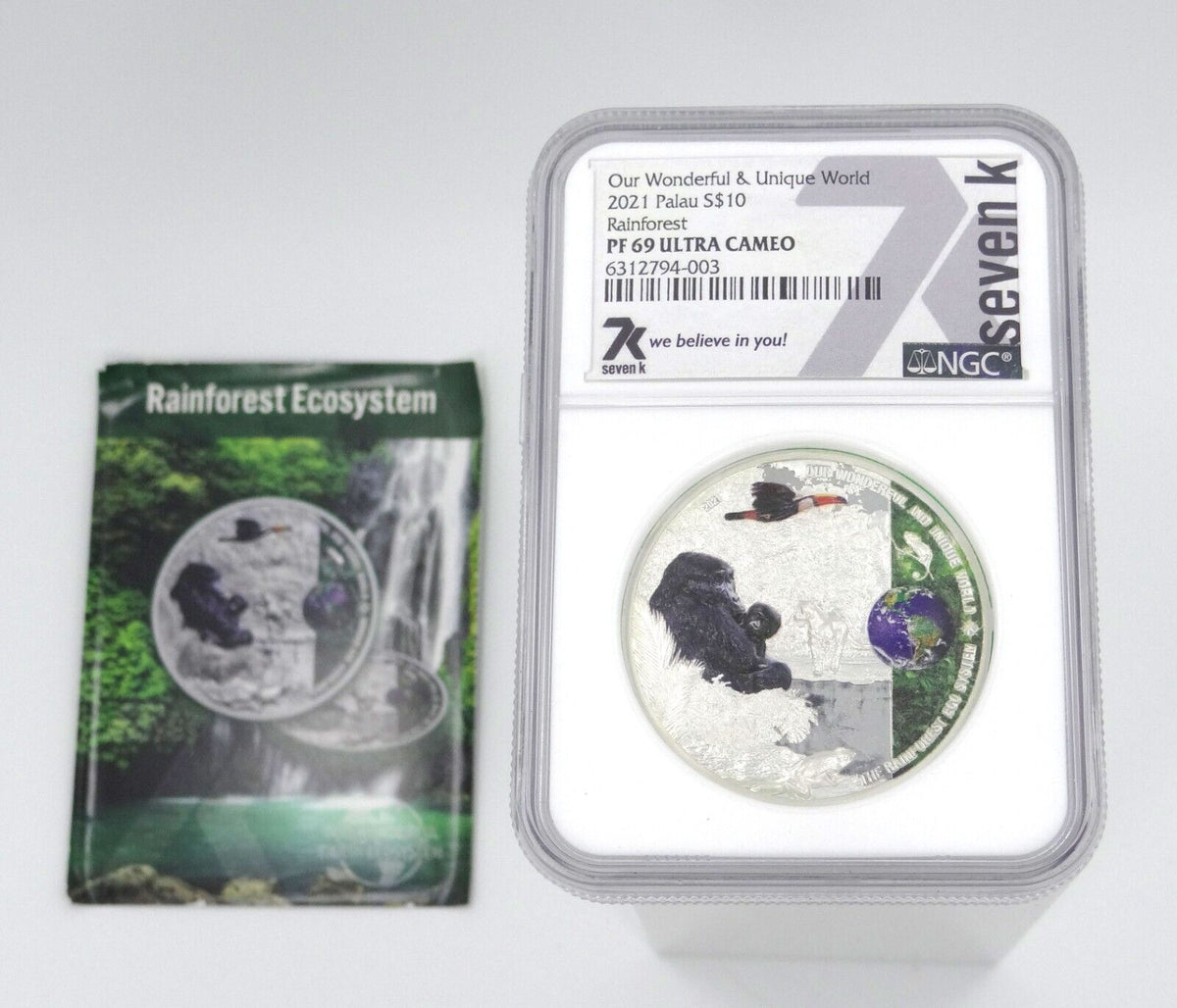 2 Oz Silver Coin 2021 Palau $10 Our Rainforest Ecosystems PF 69 Ultra Cameo-classypw.com-3