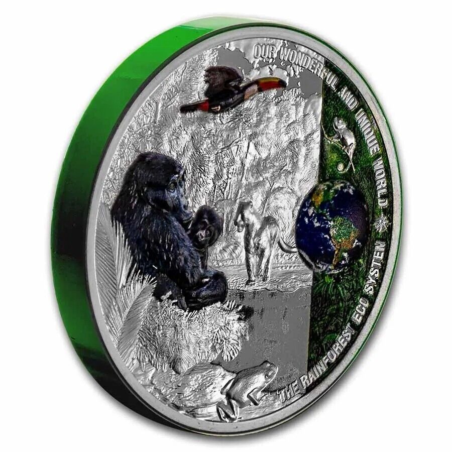 2 Oz Silver Coin 2021 Palau $10 Our Rainforest Ecosystems PF 69 Ultra Cameo-classypw.com-6