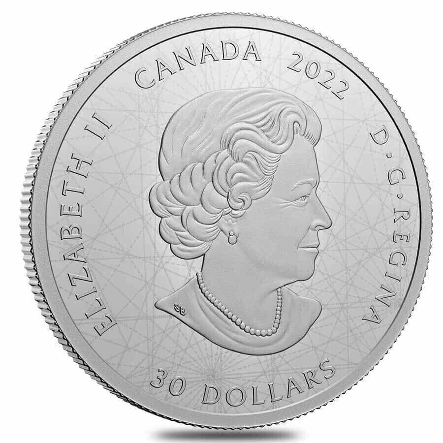 2 Oz Silver Coin 2022 $30 Canada Signs of the Zodiac with UV Black Light OGP-classypw.com-4