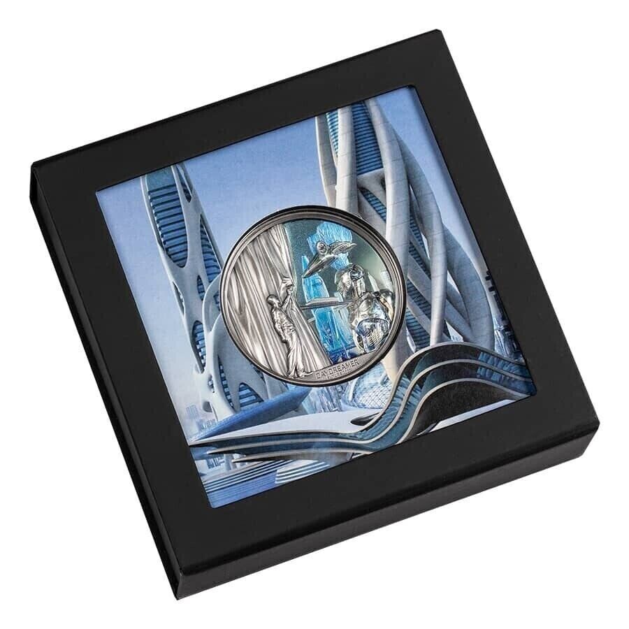 2 Oz Silver Coin 2022 Palau $10 Daydreamer - Future Antiqued High Relief-classypw.com-4