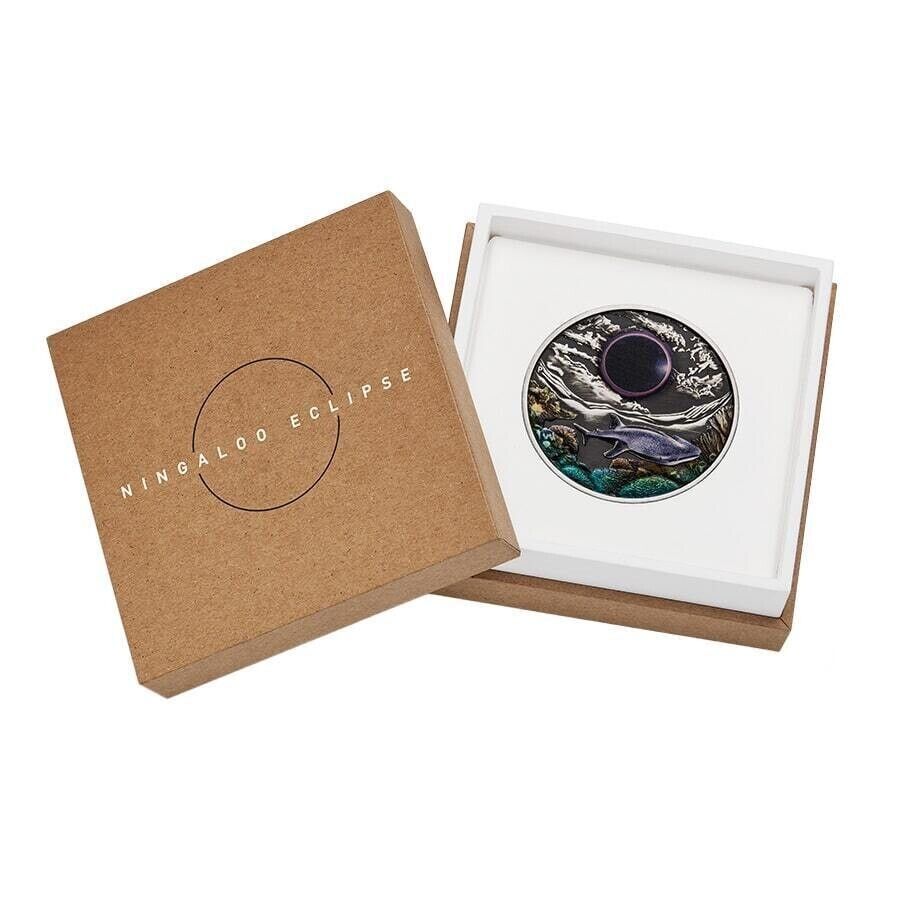 2 Oz Silver Coin 2023 Australia Ningaloo Eclipse Moon Whale Colorized Coin-classypw.com-7