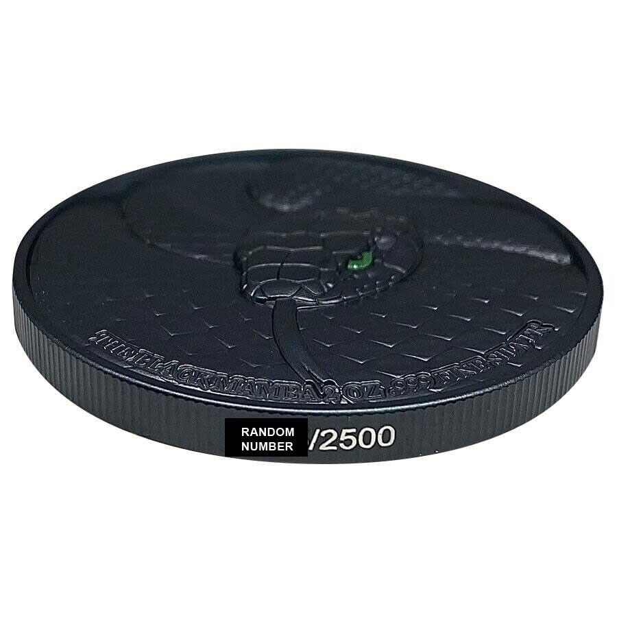 2 Oz Silver Coin 2023 Chad 10000 Francs CFA Black Mamba High Relief Coin