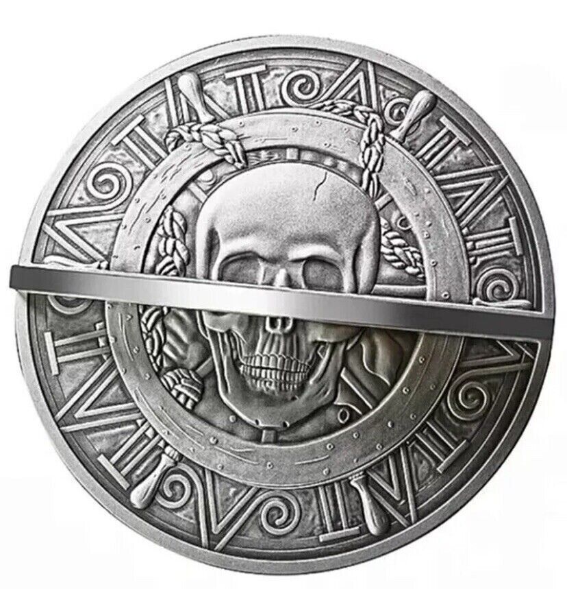 2 Oz Silver Coin 2023 Niue $5 Pirate Ship 3D Antiqued Shaped Coin 333 Mintage-classypw.com-3