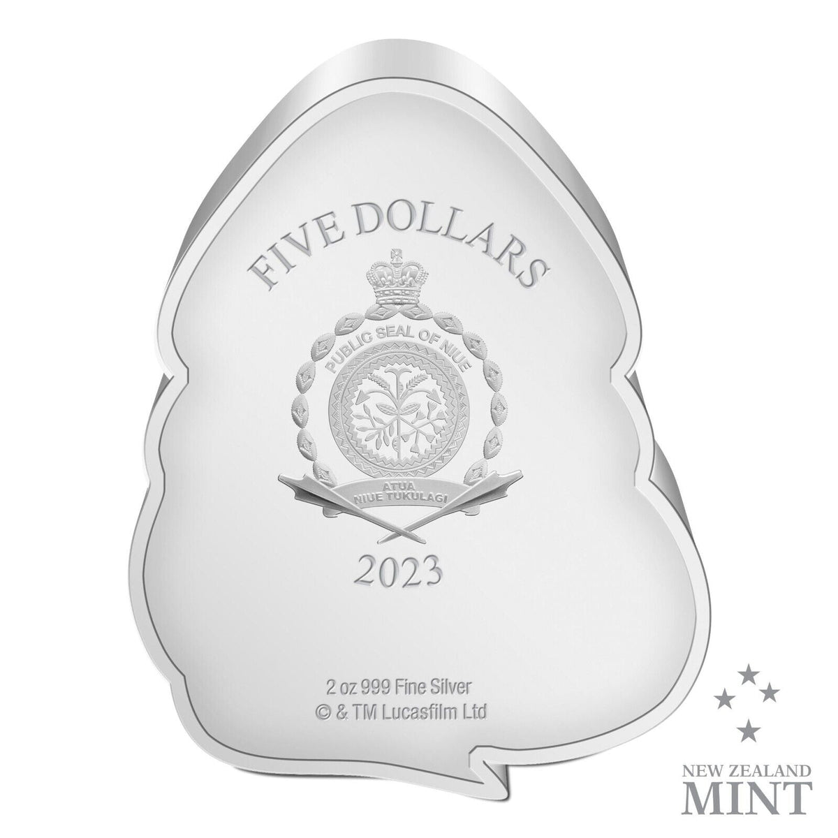 2 Oz Silver Coin 2023 Niue $5 Star Wars Jabba the Hutt Mega Chibi Silver Proof