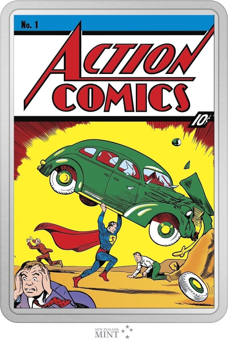 2 Oz Silver Coin 2023 Niue DC Comix Action Comics #1 Superman Colorized Proof
