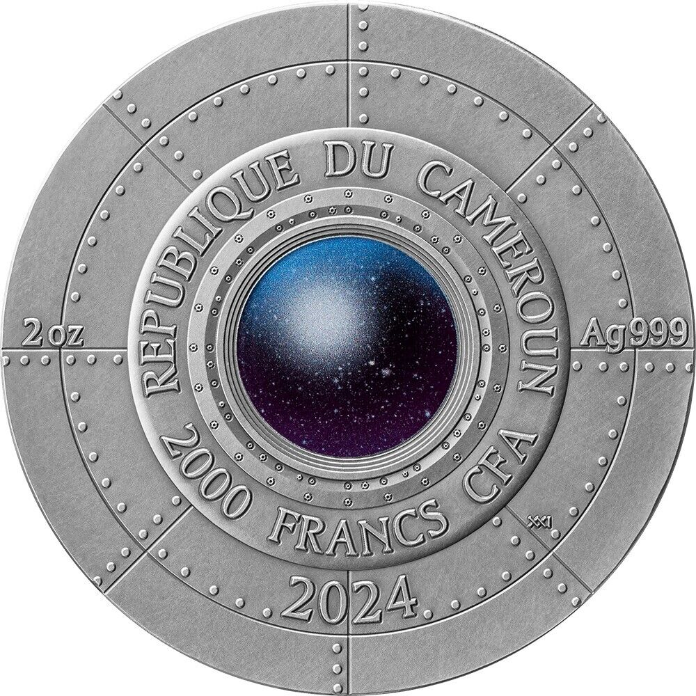 2 Oz Silver Coin 2024 Cameroon Interstellar Phenomena Roswell UFO Incident Alien-classypw.com-2