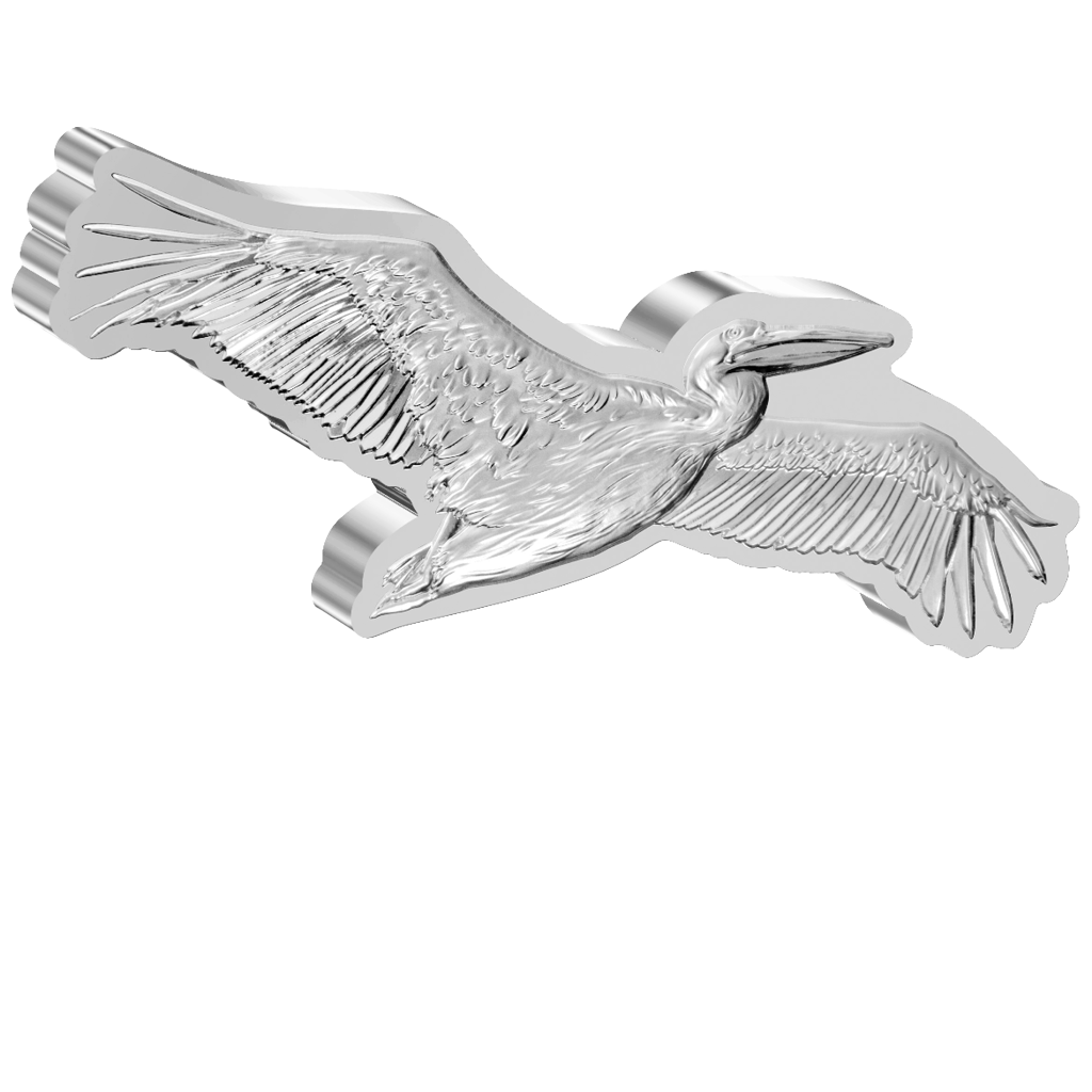 2 Oz Silver Coin 2024 Niue $5 Great Birds Great White Pelican Shaped Coin