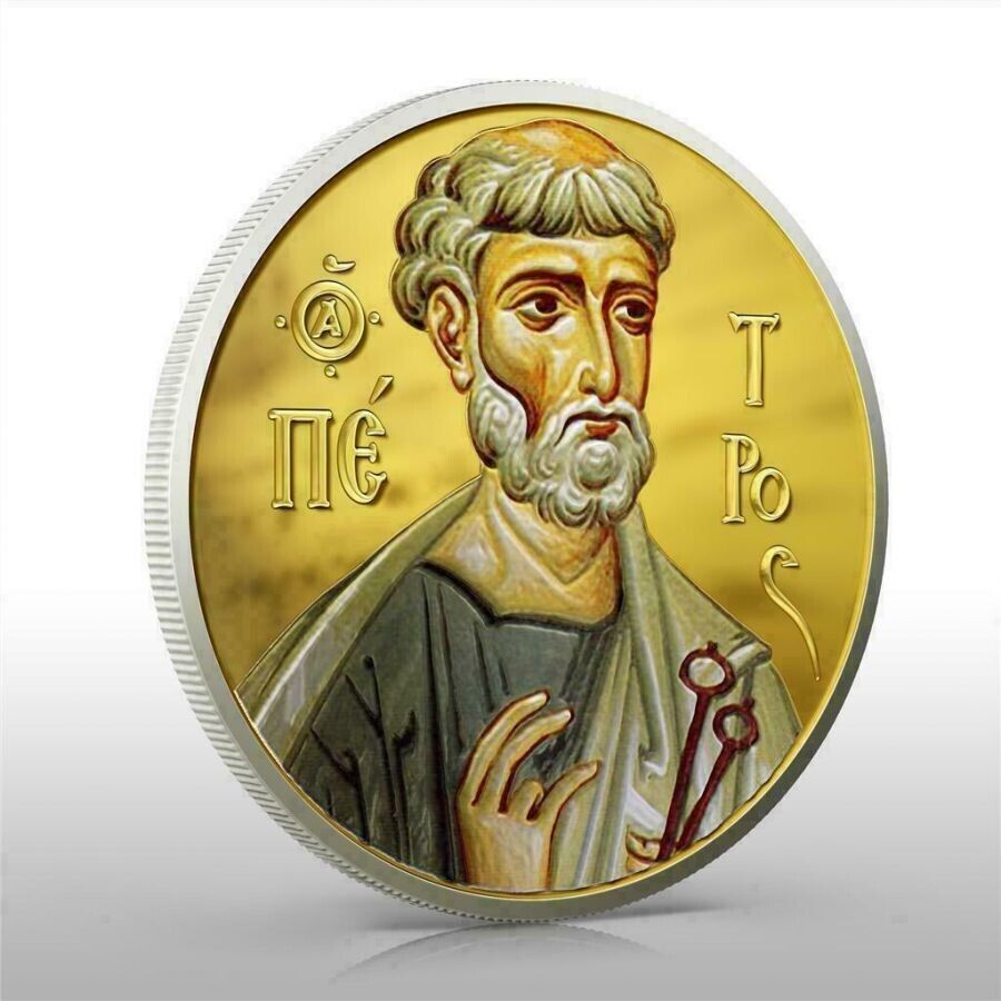 2 X 1 Oz Silver Coin 2010 $2 Orthodox Shrines - Apostles Peter &amp; Paul Gilded set-classypw.com-4