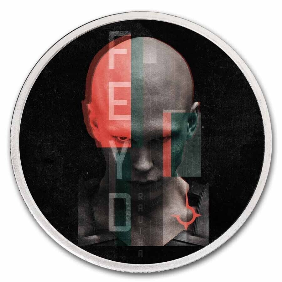 2 X 1 Oz Silver Coin 2044 DUNE 2 2-Coin Colorized Paul/Feyd Fighter Set COA #1