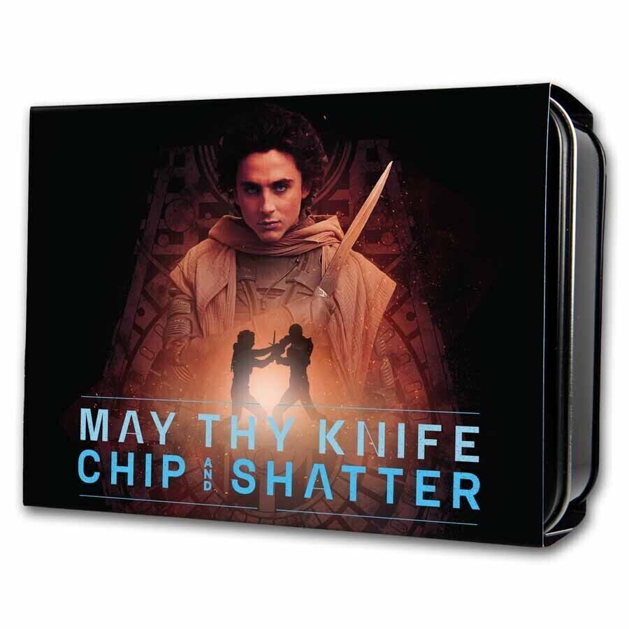 2 X 1 Oz Silver Coin 2044 DUNE 2 2-Coin Colorized Paul/Feyd Fighter Set COA #1