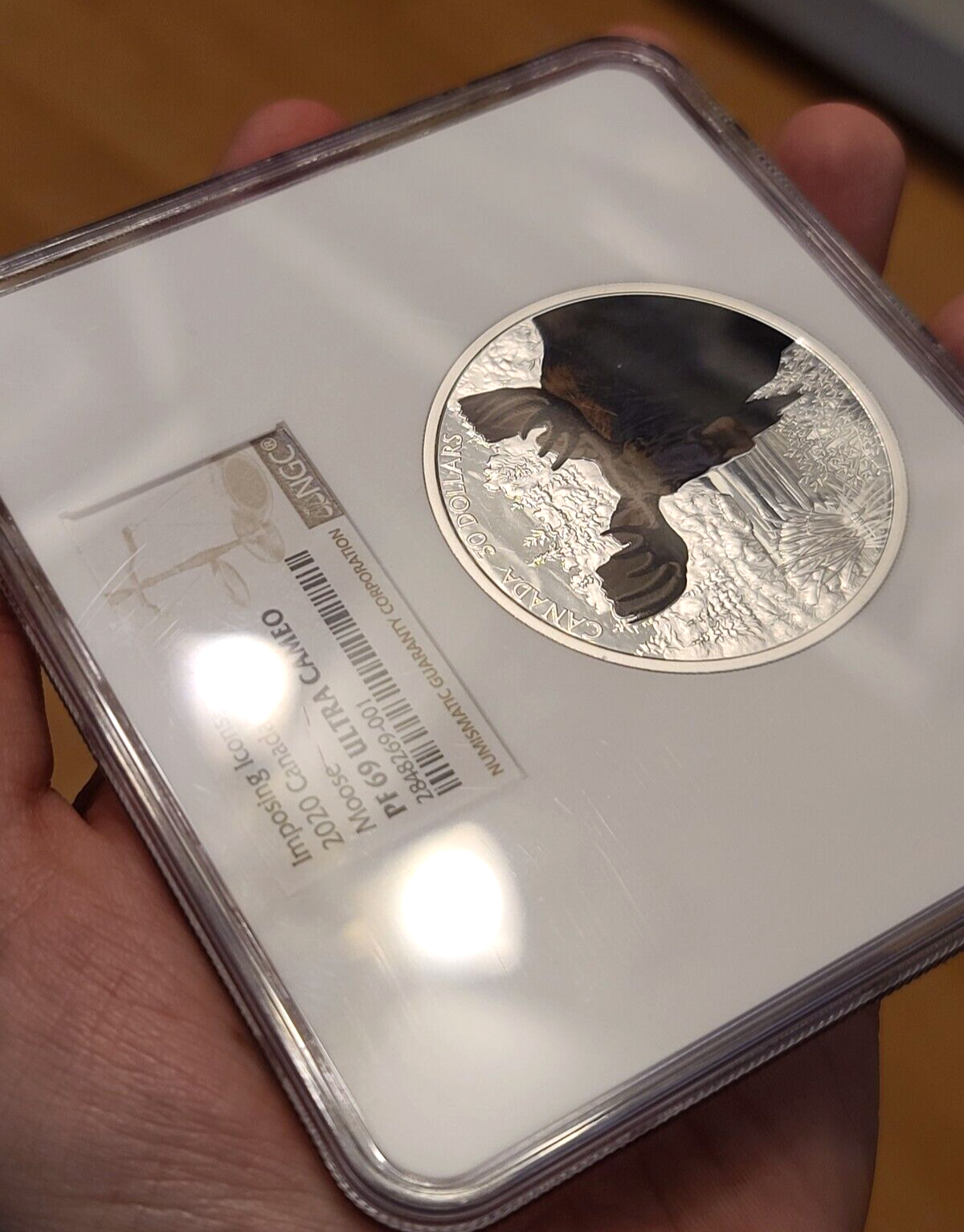 2 oz Silver Coin 2020 Canada $30 Imposing Icons Moose PF 69 Ultra Cameo in Slab