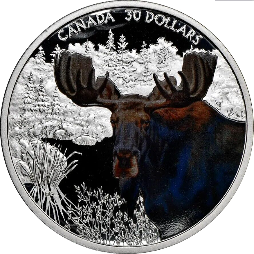 2 oz Silver Coin 2020 Canada $30 Imposing Icons Moose PF 69 Ultra Cameo in Slab