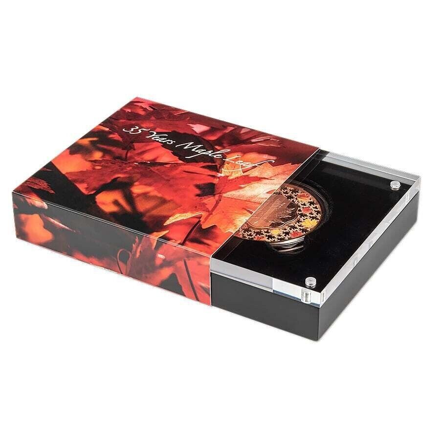 2 oz Silver Coin 2023 Solomon Islands $5 35 YearsMaple Leaf Filigree