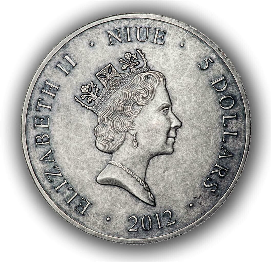2 x 2oz Silver Coins 2012 Niue $5 War of 1812 - Napoleon & Kutuzov Antique Set-classypw.com-4