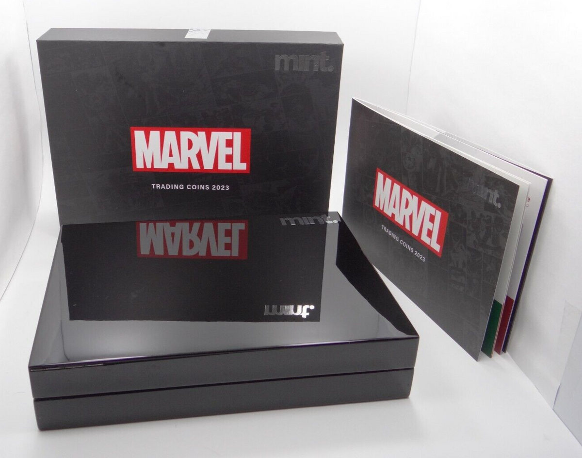 2023 Marvel Mint Trading Coins NZ Mint Empty Hard Display Box and Booklet-classypw.com-1