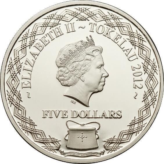 20g Silver Coin 2012 Tokelau $5 Marine Life Colored Proof Coin - Orca-classypw.com-2