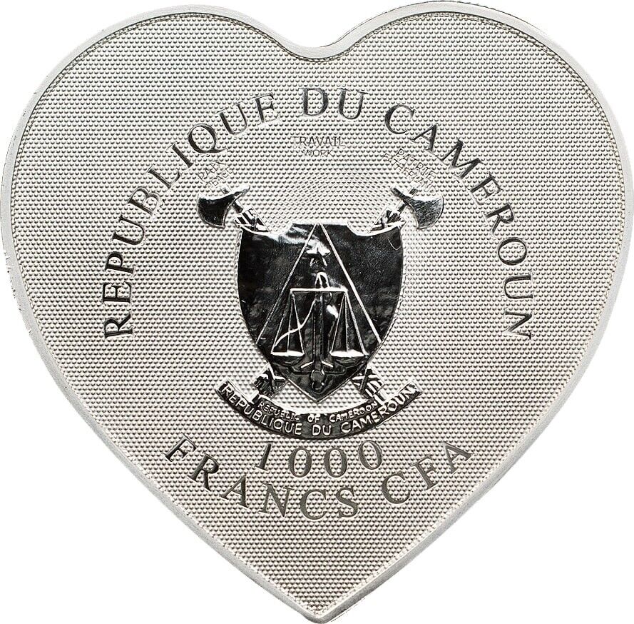 20g Silver Coin 2013 Cameroon 1000 Francs L&#39;Amour Heart of Love Hologram Angel-classypw.com-2