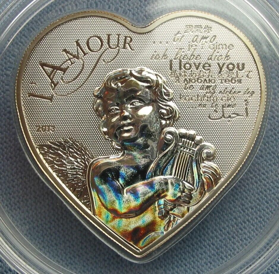20g Silver Coin 2013 Cameroon 1000 Francs L&#39;Amour Heart of Love Hologram Angel-classypw.com-8