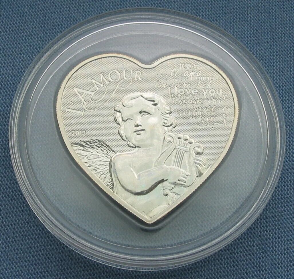 20g Silver Coin 2013 Cameroon 1000 Francs L&#39;Amour Heart of Love Hologram Angel-classypw.com-9