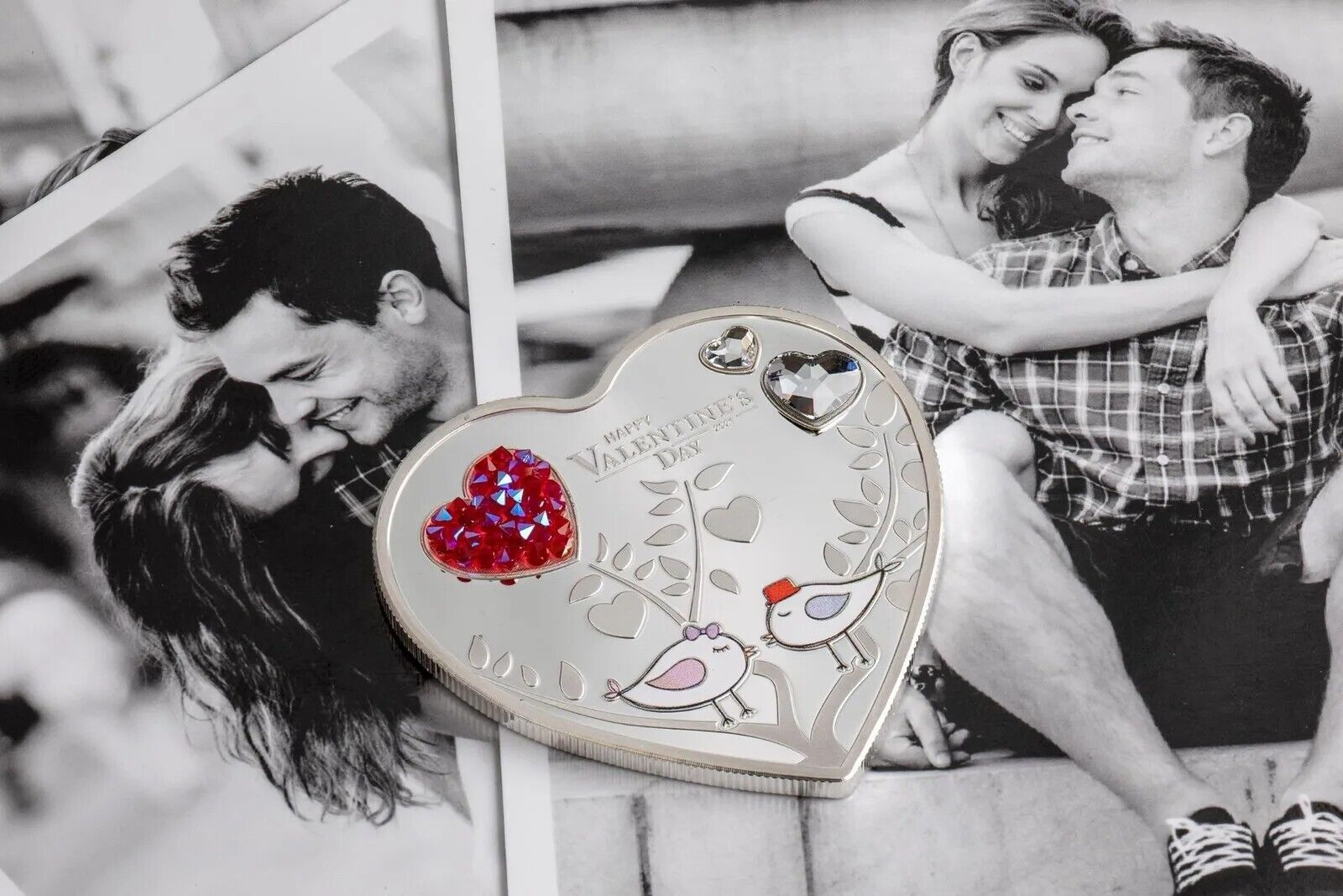 20g Silver Coin 2021 Cook Islands $5 Happy Valentine's Day Love Swarovski Hearts-classypw.com-4