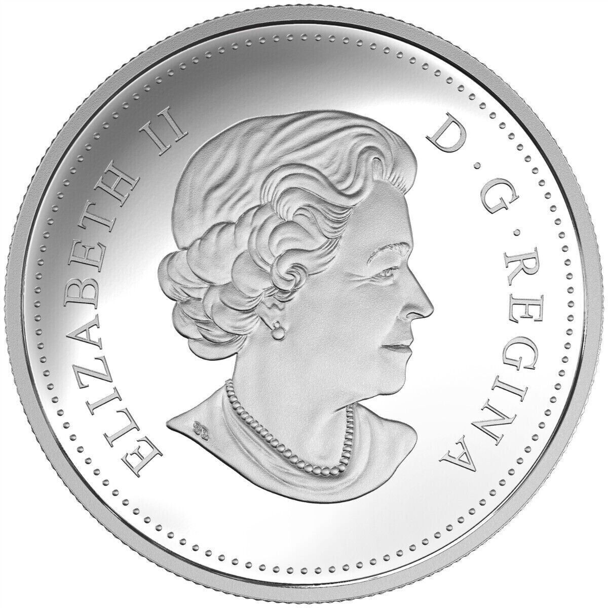 23.17g Silver Coin 2017 $15 Canada Color Celebration of Spring: Lilac Blossoms-classypw.com-2