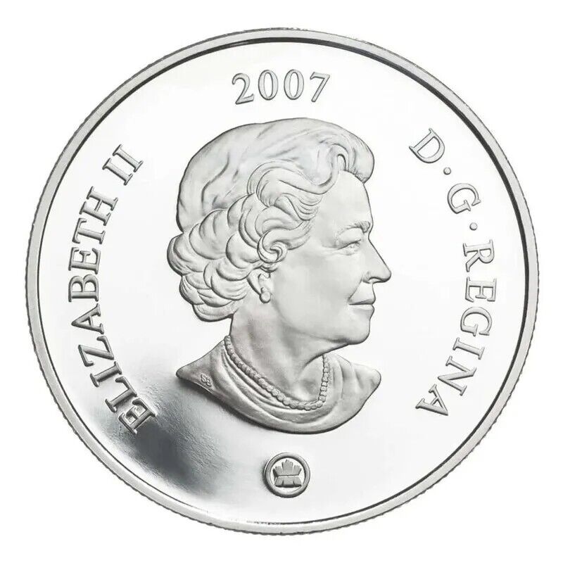 25.18g Silver Coin 2007 Canada $8 Turtle Maple of Long Life Hologram Maple Leafs-classypw.com-2