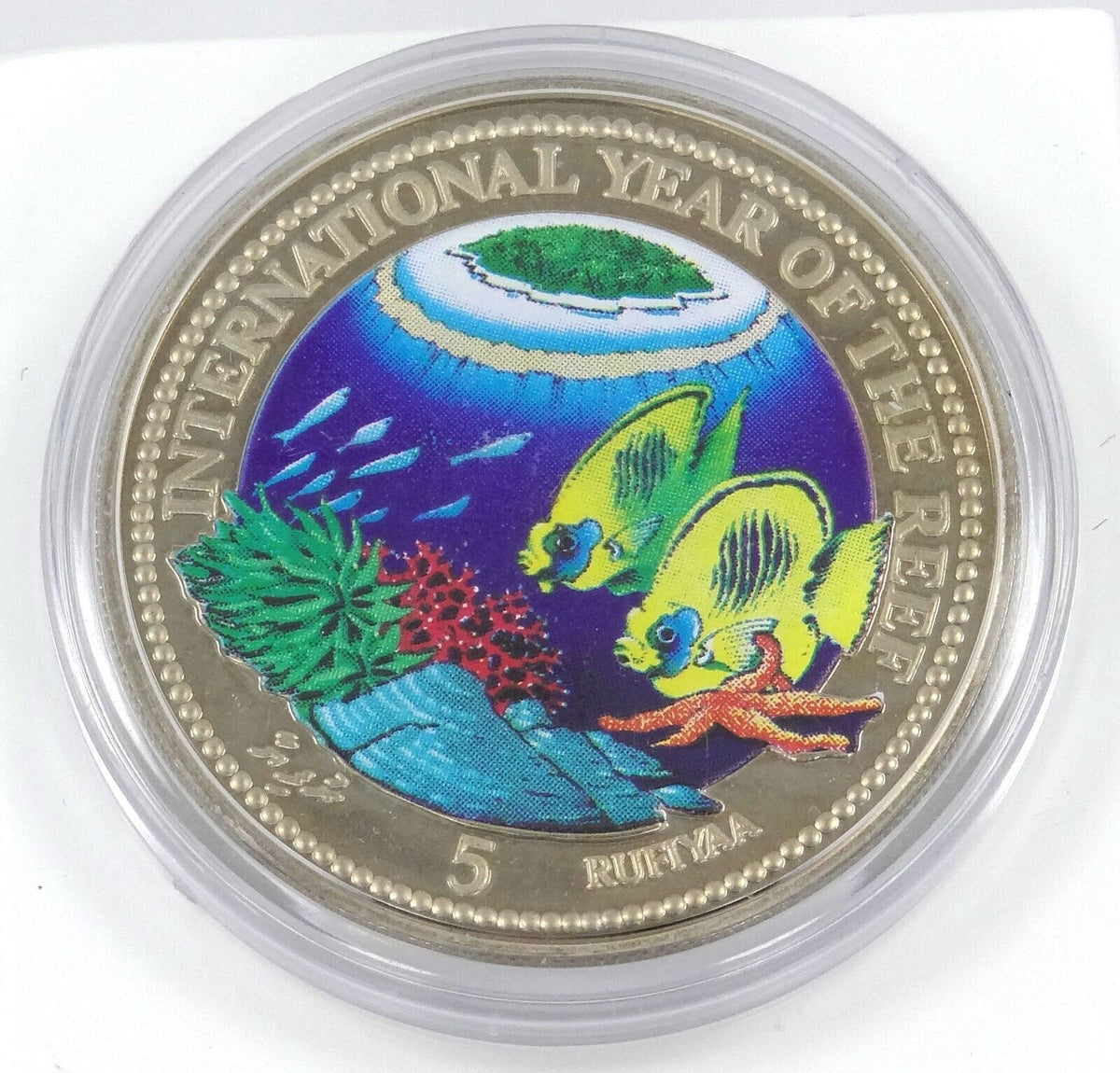 25g Copper-Nickle Coin 1998 5 Rufiyaa Maldives International Year of the Reef-classypw.com-1