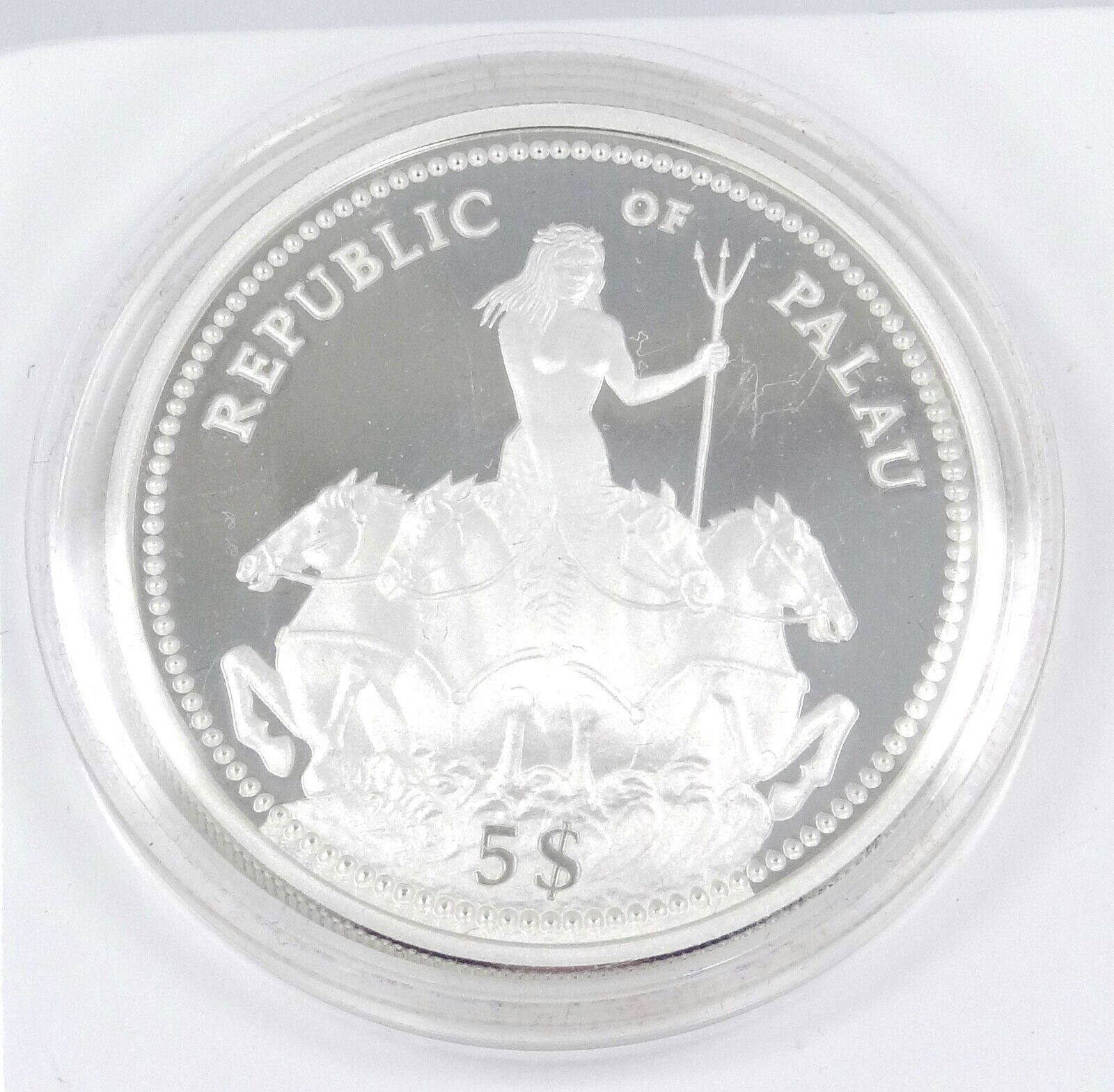 25g Silver Coin 1995 $5 Palau 50 Years United Nations 185th Member of the UN Sea-classypw.com-1