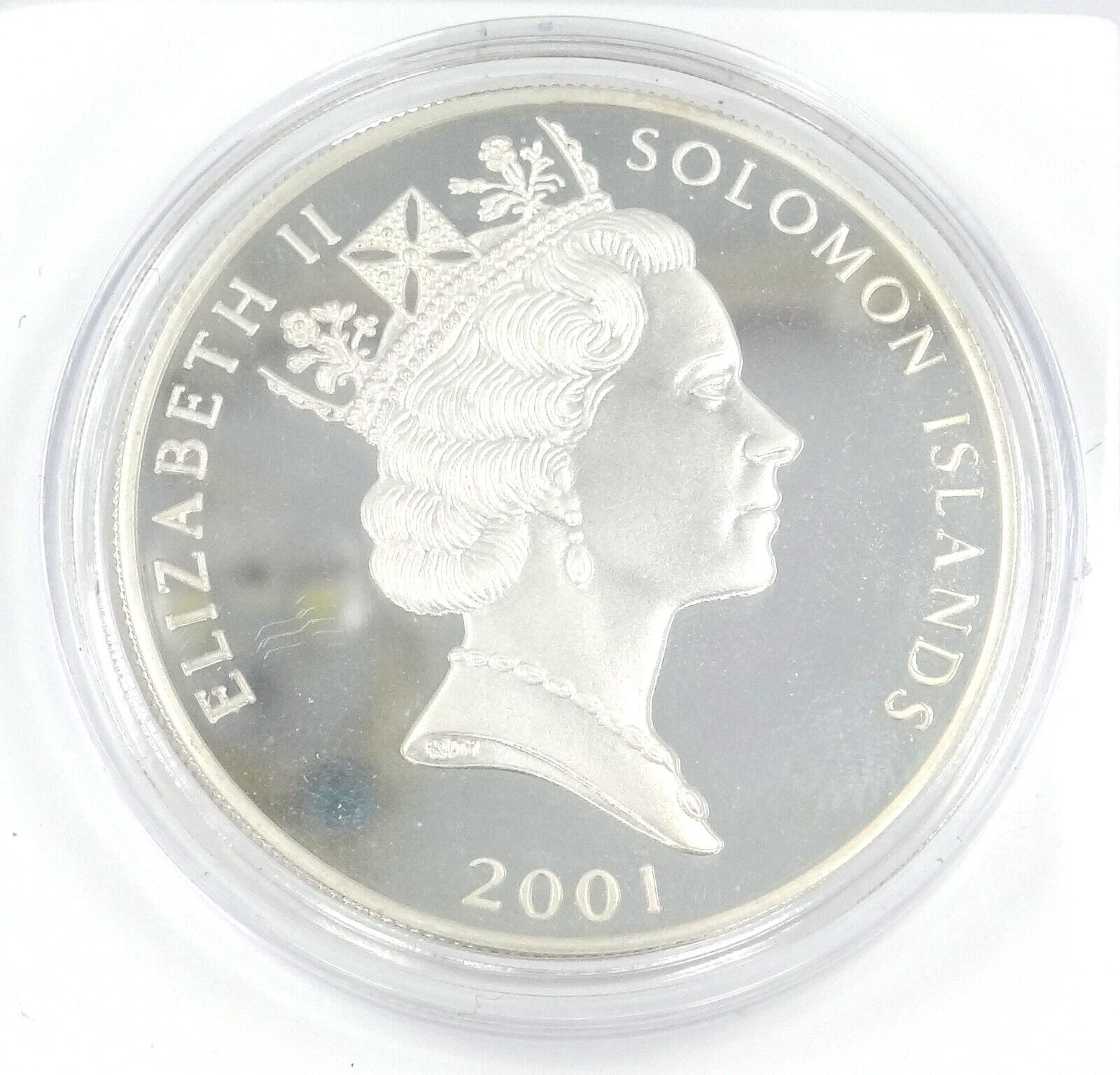 25g Silver Coin 2001 $5 Solomon Islands Marine Life Protection Fish-classypw.com-1