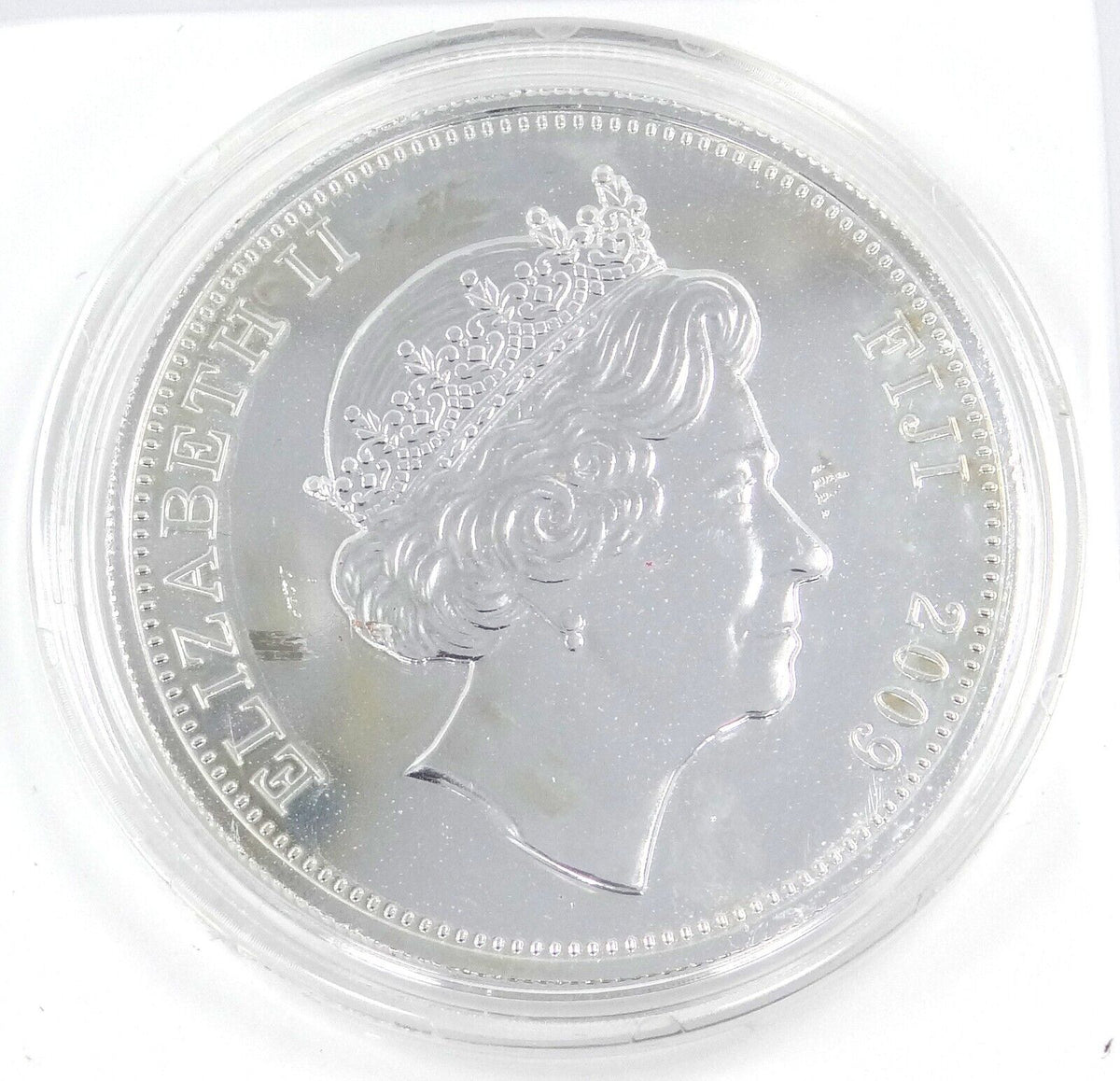 25g Silver Coin 2009 Fiji $1 Tropical Fish of Fiji Albino Yellow Fish-classypw.com-2