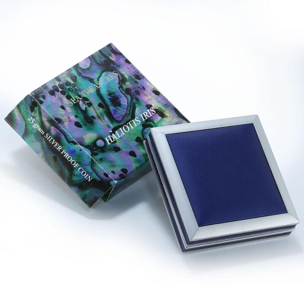 25g Silver Coin 2012 $5 Palau Sea Treasures Pearl Haliotis Iris Shell Shaped-classypw.com-4