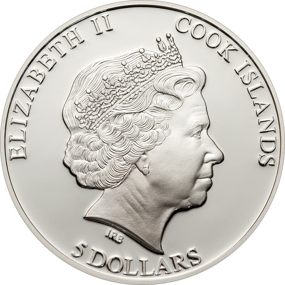 25g Silver Coin 2012 Cook Islands $5 Flowers of The World - The Cherry Blossom-classypw.com-2