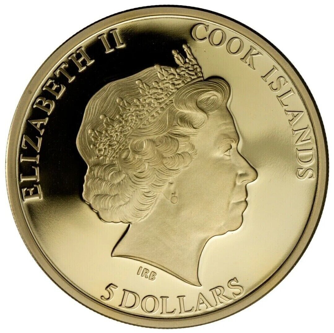 25g Silver Coin 2016 $5 Cook Islands Shades of Nature - Fighting Fish Gilded-classypw.com-3