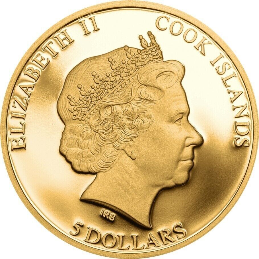 25g Silver Coin 2016 $5 Cook Islands Shades of Nature - Fighting Fish Gilded-classypw.com-5