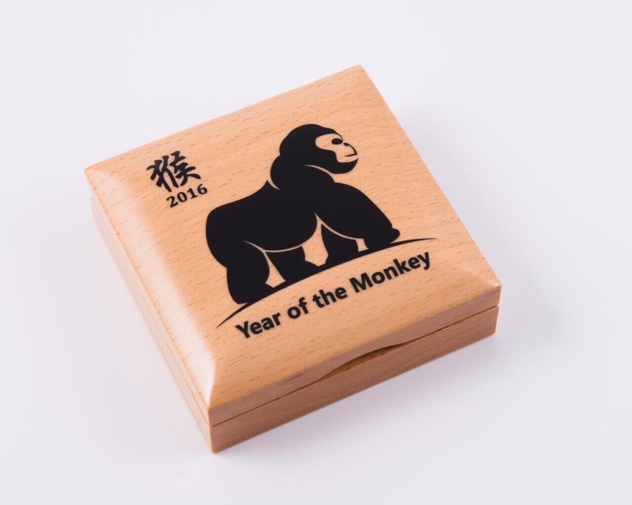 25g Silver Coin 2016 Mongolia 500 Togrog Year of the Monkey High Relief Proof-classypw.com-6
