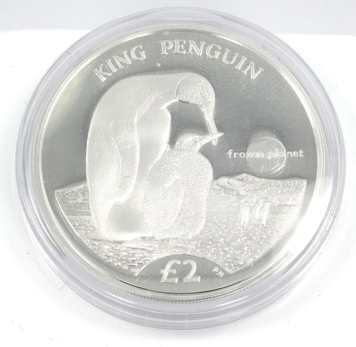 28.28g Silver Coin 2012 South Georgia Sandwich Islands King Penguin Pobjoy Mint-classypw.com-2
