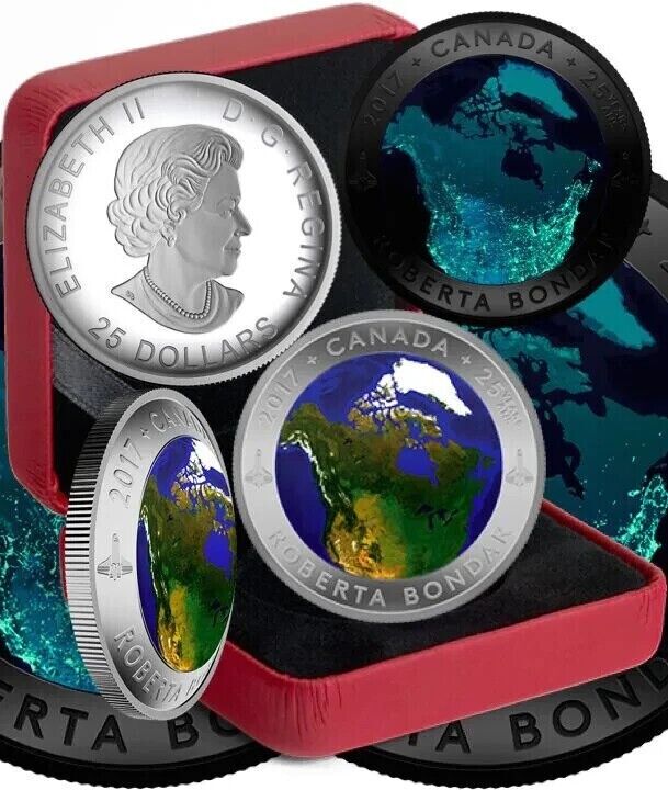 30.75g Silver Coin 2017 Canada $25 A View of Canada from Space Glow in the Dark-classypw.com-5