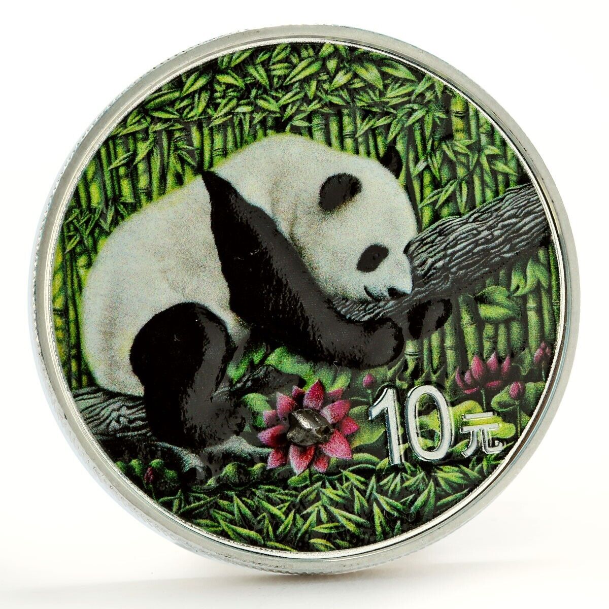 30g Silver Coin 2016 10 Yuan China Chinese Panda Nantan Meteorite Color Coin-classypw.com-4