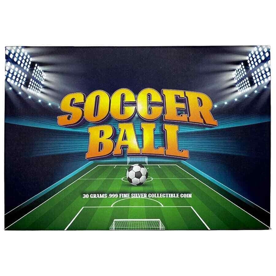 30g Silver Coin 2022 Chad 5000 Francs CFA Country Flags Soccer Ball Spherical